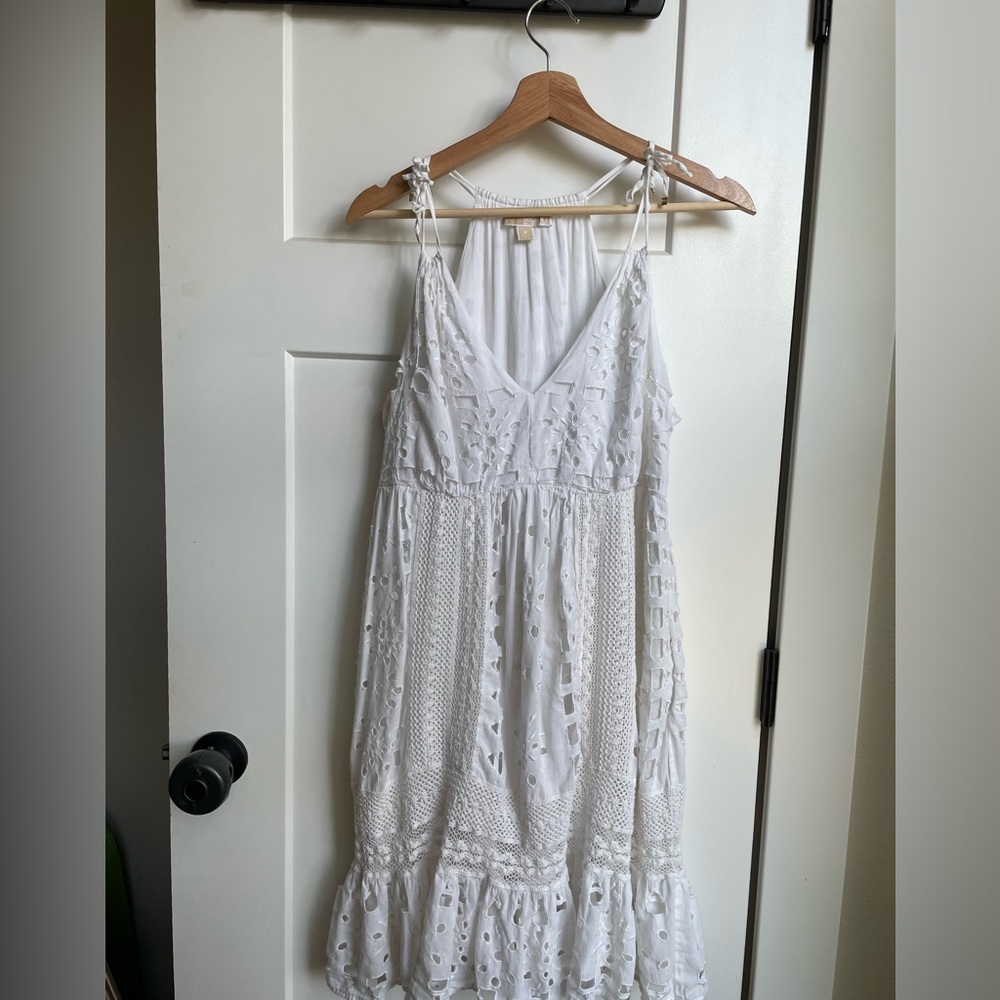 Michael Kors Eyelet Strappy Cotton Midi Dress - Picture 2 of 14